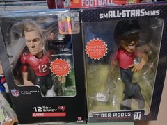 (2 figures) 6″ Tom Brady and Tiger Woods collectibles figures