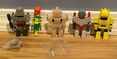Kidrobot Transformers vs GI Joe Mini Series figures 5 PC lot Optimus, Megatron