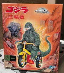 Godzilla Bullmark x M1 Go Millennium Festival Limited Tin Tricycle Toy sofubi