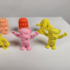 Lot of 8 Gegege No Kitaro Rubber Eraser Japanese Keshi Mini Figures