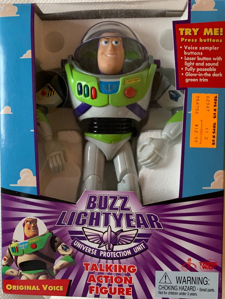 Buzz Lightyear Universe Protection Unit Talking Figure 8″ Toy Story Thinkway New