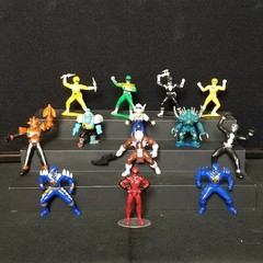 Vtg Bandai Power Rangers PVC Figure 13 Lot Green Black Yellow Red Blue Ranger