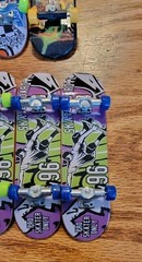 Lot Of 14 Finger Skateboards Boards, Wheels And Axles Blue, Red, Green & Yellow