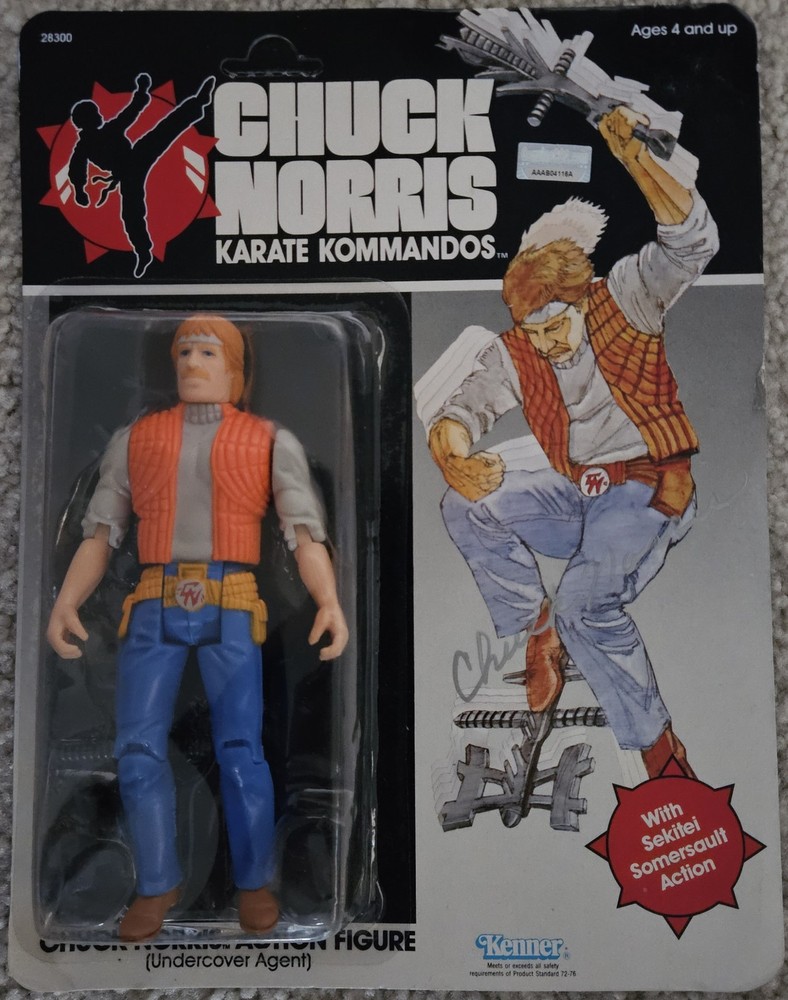 Chuck Norris Signed Autographed Kenner Action Figure Statue Toy Genuine COA