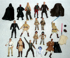 LOT STAR WARS 1990s-2000s 3.75 ACTION FIGURES JABA W/ ACCESSORIES HASBRO