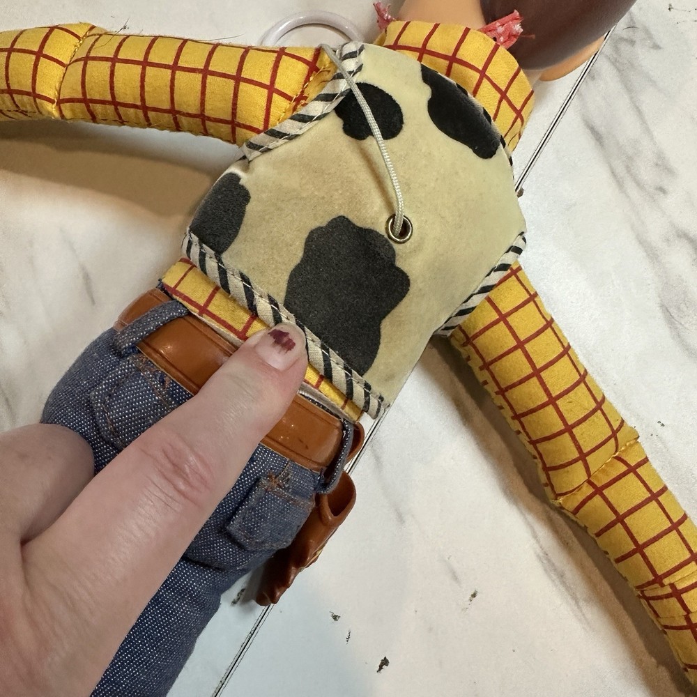 Vintage Disney Woody Doll Pixar Thinkway Toy Story 16” Not Working 1995