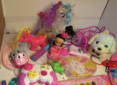 25+ Pc Toy Lot For Little Girls Ages 4+ Misc Assortment Pony Doll Toys Game Art