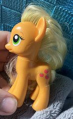 My Little Pony APPLEJACK 3in Brushable Rare Apple Jack With Bangs