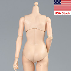 1/6 Female Pale Super Large Breast Chest Flexible Joint Body For 12″Figure Model