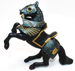 Papo Medievel Knight In Black Armour’s Horse PVC Action Figure 2005