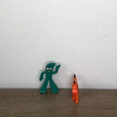 Vintage Gumby And Pokey Figures Original Bendable Gumbitty Jesco Hong Kong 1980s
