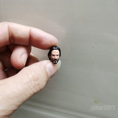 Painted 1/18 Killer God Keanu Male Man w beard Head Sculpt For 3.75″ Figure