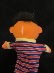 Vintage Sesame Street Ernie Plush Hand Puppet Doll Toy by Applause