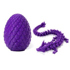 3D Printed Articulated Dragon w/Crystal Dragon Eggs Full Articulated Fidget Toy