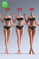 1 6 Scale Female Body Seamless Super Flexible Muscular Figure Pale Skin