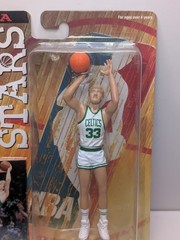 1999 Mattel NBA Super Stars Larry Bird Celtics Figure w Upper Deck Card Sealed