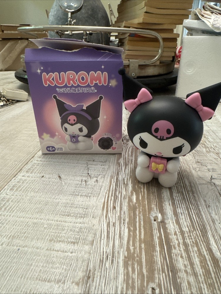 Sanrio MOETCH Mini Rechargeable Fan Blind Box Figure Kuromi Open Box