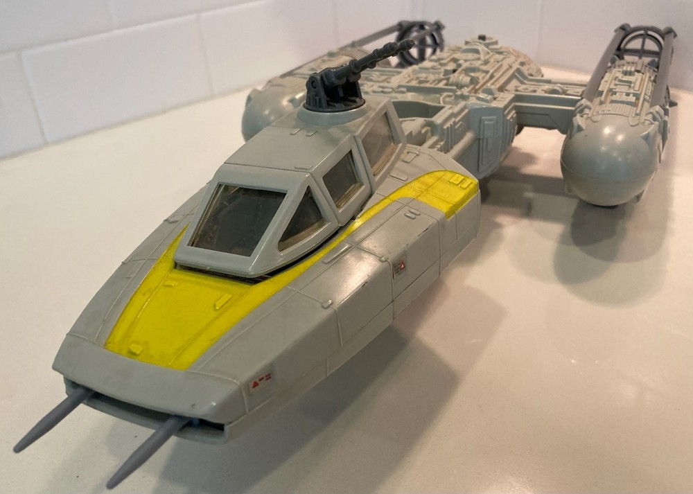 Vintage 1983 Star Wars ROTJ Y-Wing Fighter working sound & gun movement