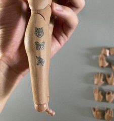 1/6 Sport Muscular Male TAN Tattoo Body Curry for 12″ Hot Toys Enterbay ❶USA❶