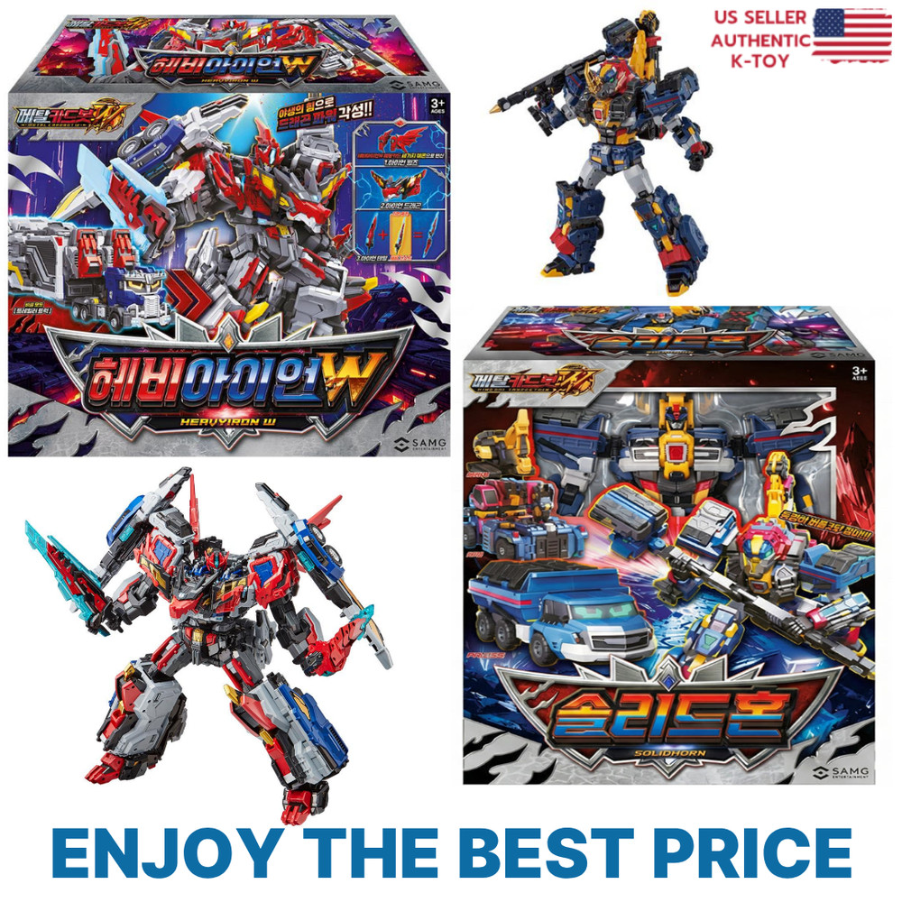 Metal Cardbot W Season3 HEAVY IRON W + SOLIDHORN Transforming Robot K TOY 2025