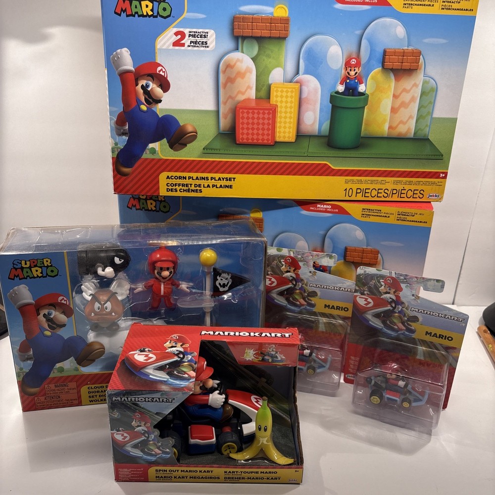 SUPER MARIO BUNDLE Lot – (6 Items) – NEW – All Sealed