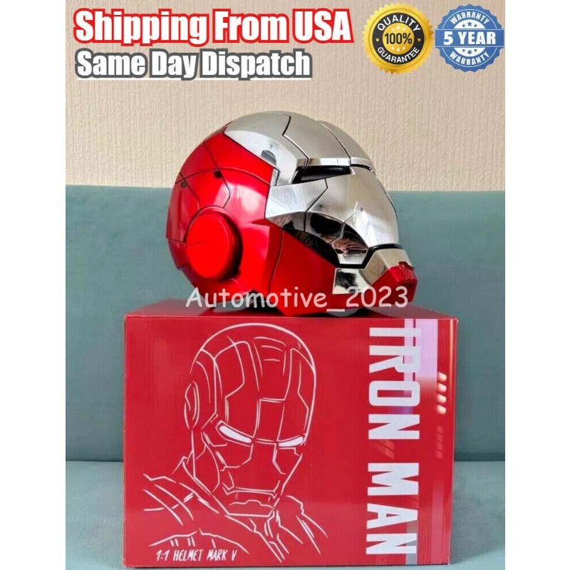 Autoking Iron Man Helmet MK5 1/1 Voice-controlled Mask Children’s Day Gift Prop