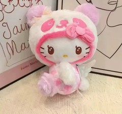 Sanrio Hello Kitty Pink Blue Gingham Plaid Winking Angel Plush Dolls y2k Kawaii