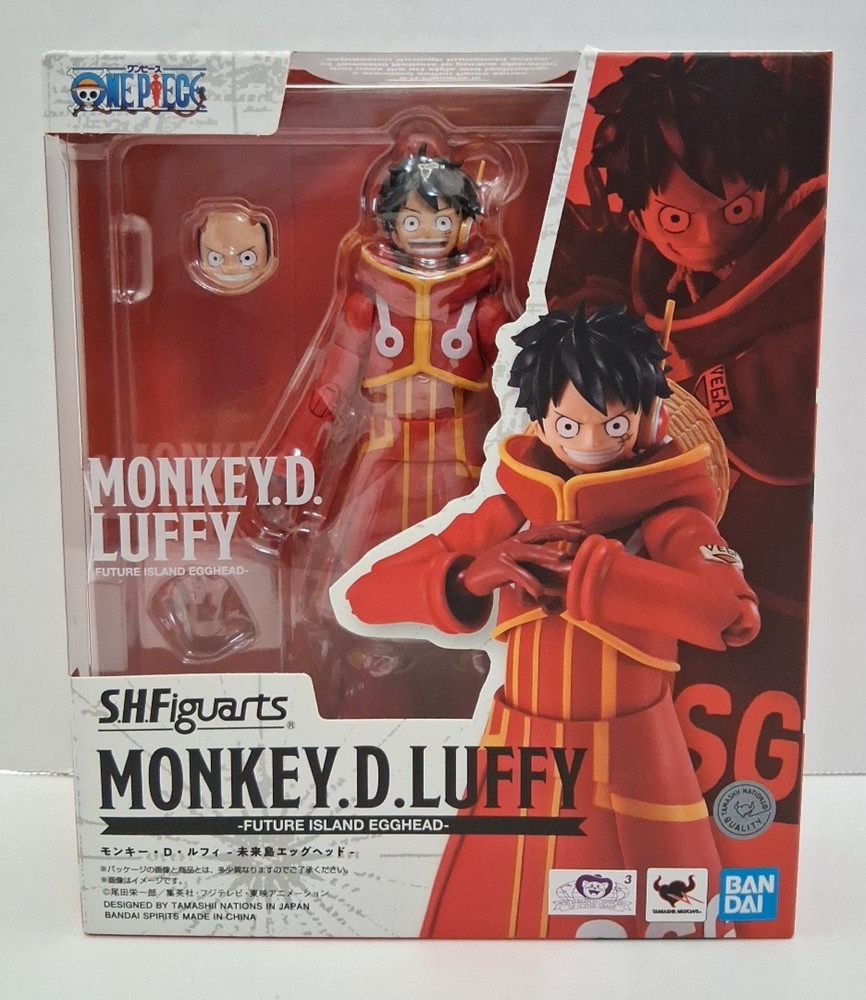 Bandai S.H. Figuarts One Piece Monkey D. Luffy Future Island Egghead Figure New