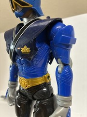Blue & Black Power Rangerw/ Removable Helmet & Armor, Sword Weapon, samurai