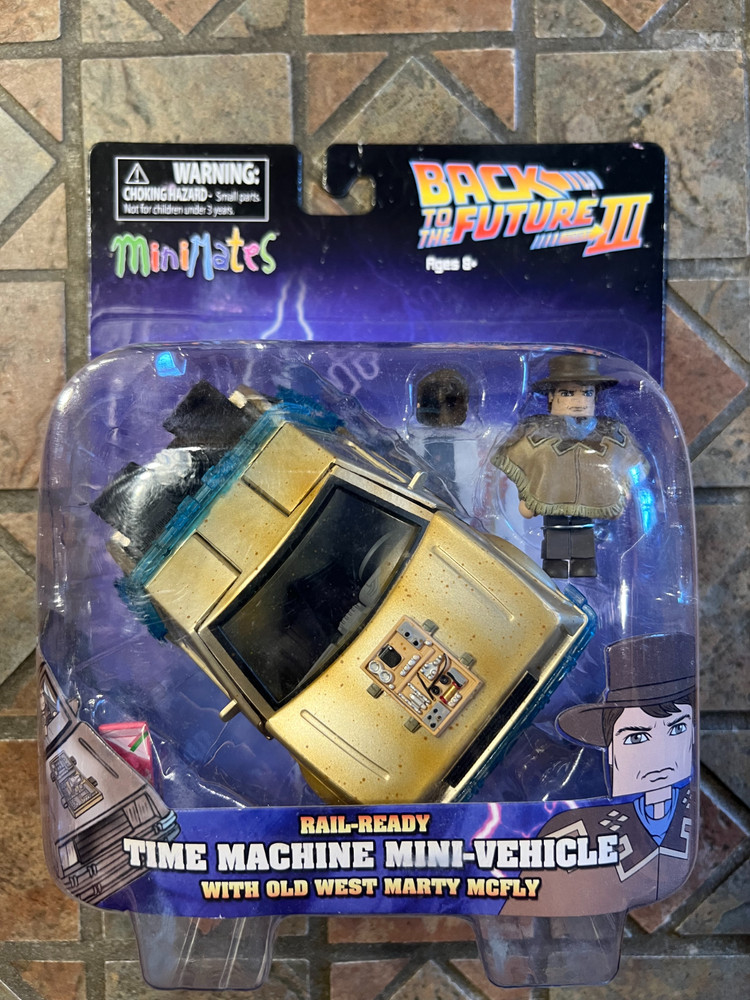 Back to the Future Minimates III MARTY MCFLY & RAIL READY MINI-TIME MACHINE