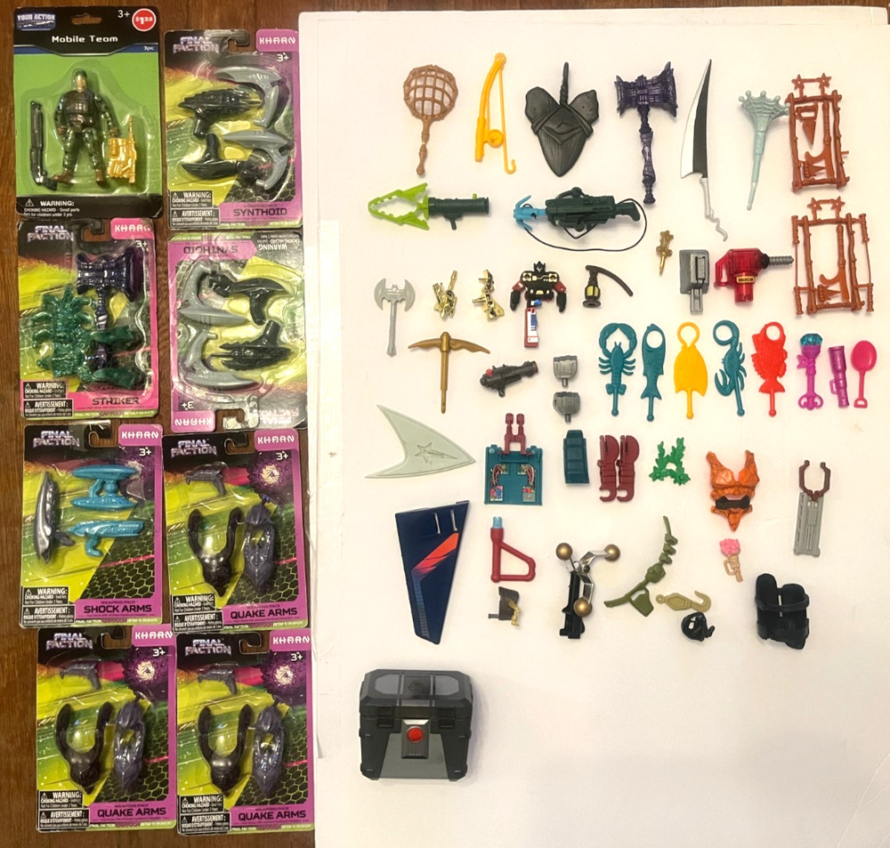 Final Faction lot mobile unit synthoid striker shock quake arms + accessories