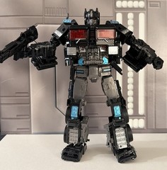 Transformer Nemesis Optimus Prime Black Silver Blue Complete Description 8 Inch
