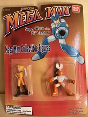 Vintage 1995 Mega Man Fireman Bandai Collectible Figure 5 LOT Capcom NES Card