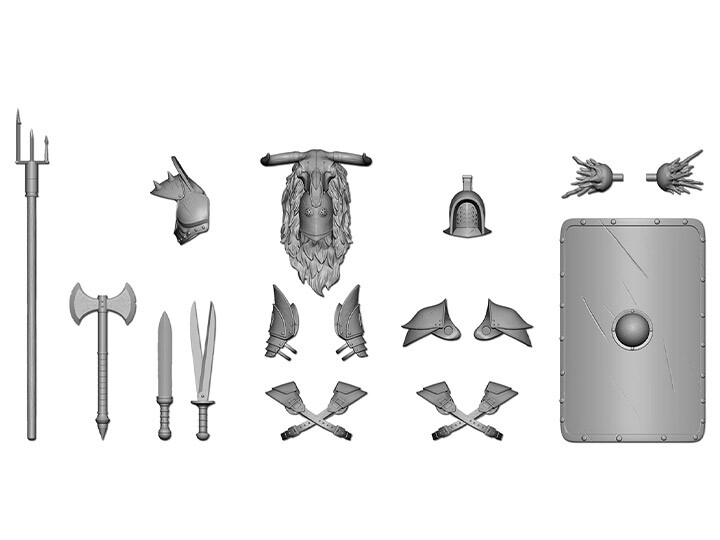 XR-KAG: XesRay Studio 1/12 Quartermasters Grey Accessories Set (Ver. A)