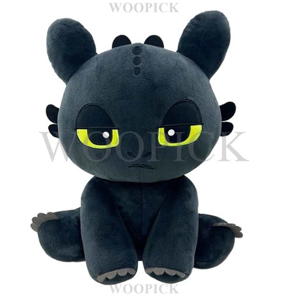 How To Train Your Dragon 3 Toothless Sleepy Eyes Plush Doll 45cm -Authentic