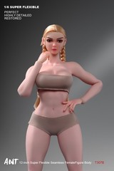 1/6 Female Natural Skin Big Bust Plump Silicone Seamless Body 12″ Action Figure