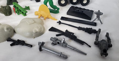Mixed lot of Varies Weapons and Lego Parts Action Figures