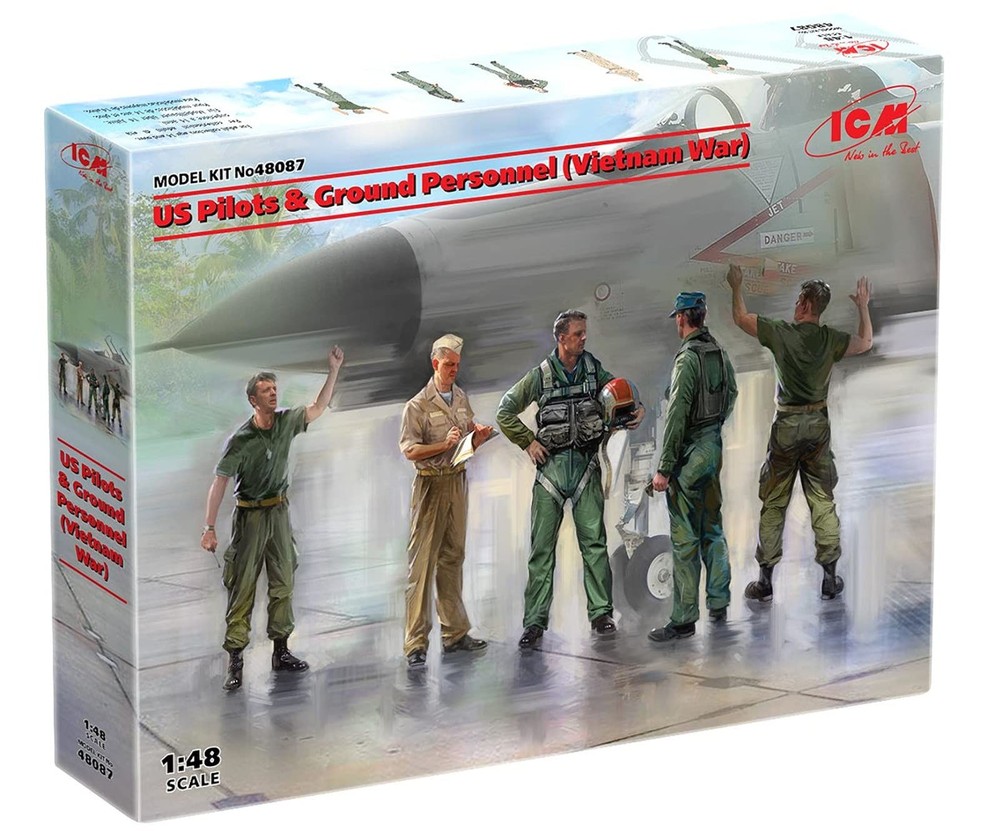 ICM 48087 – 1:48 US Pilots & Ground Personnel (Vietnam War) (5 figures) – Neu