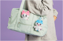 Kakao Friends Golgolz Collaborate Stuffed Plush Doll Keyring Make-up Pouch Bag