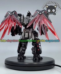 Quantum Heroes Dinoster Guardians Metatron Alpha Transformer Robot Figure Black