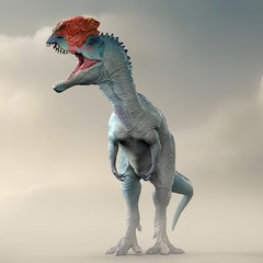 RECUR 1/48 Dilophosaurus Figure PVC Dinosaur Decor Animal Model Adult Gift Toys