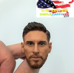 1/6 Lionel Messi Head Sculpt Barcelona Soccer for 12″ figure hot toys ❶USA❶