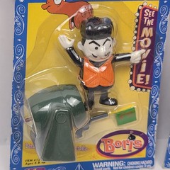Rocky and Bullwinkle Micro Bend-Ems Boris & Rocky Toy Figure Lot Just Toys 2000