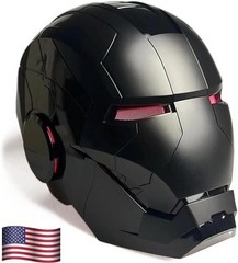 1:1 MK5 Iron Man Deformable Voice Control Wearable Helmet Matte Black Stock