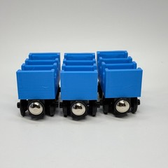 Wooden Railway Mining Trains – Production Misprints Open Coach ADA, JANE & MABE