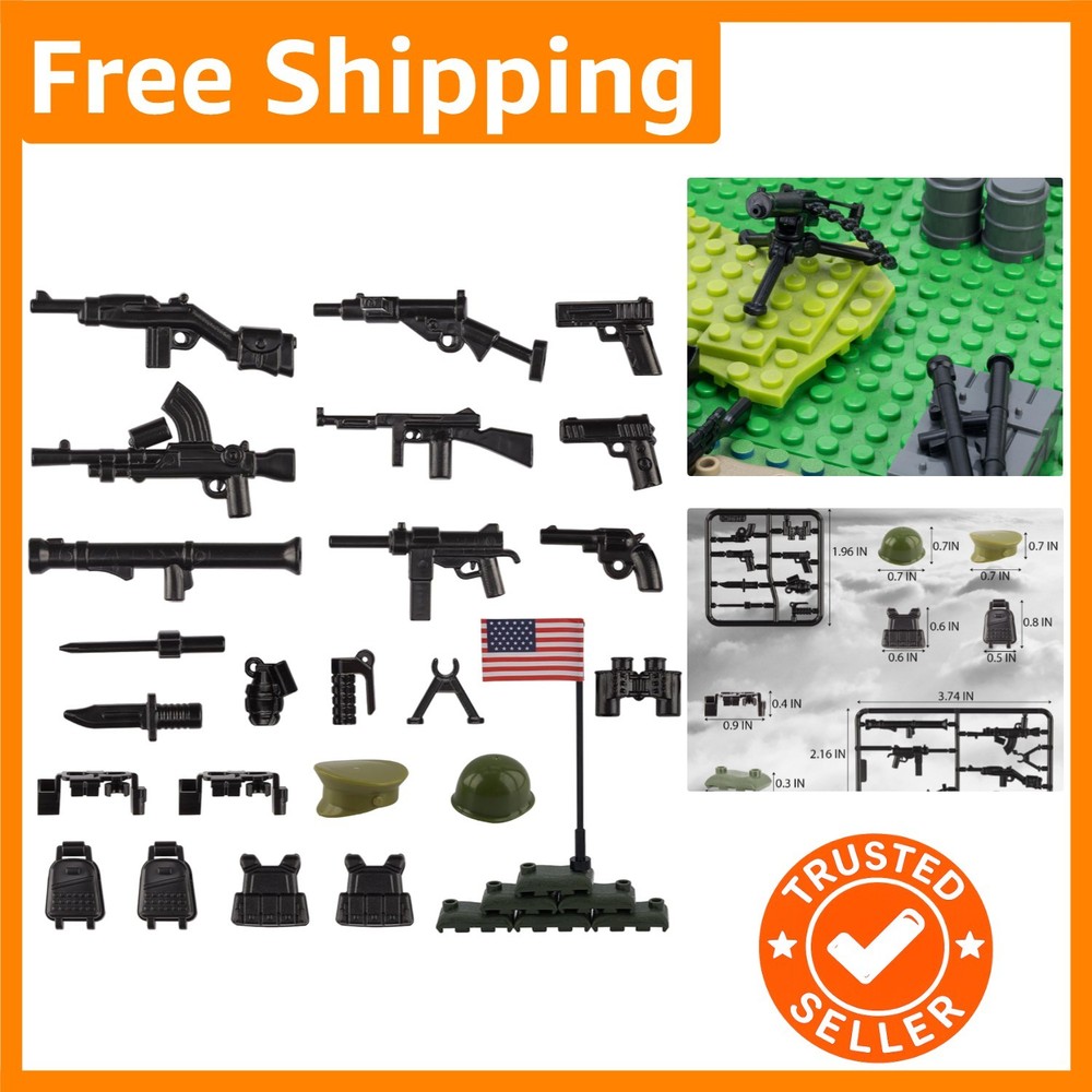 Military Weapons Pack – 24 Pcs WWII Toy Set for Boys 6+, Safe & Imaginative Play