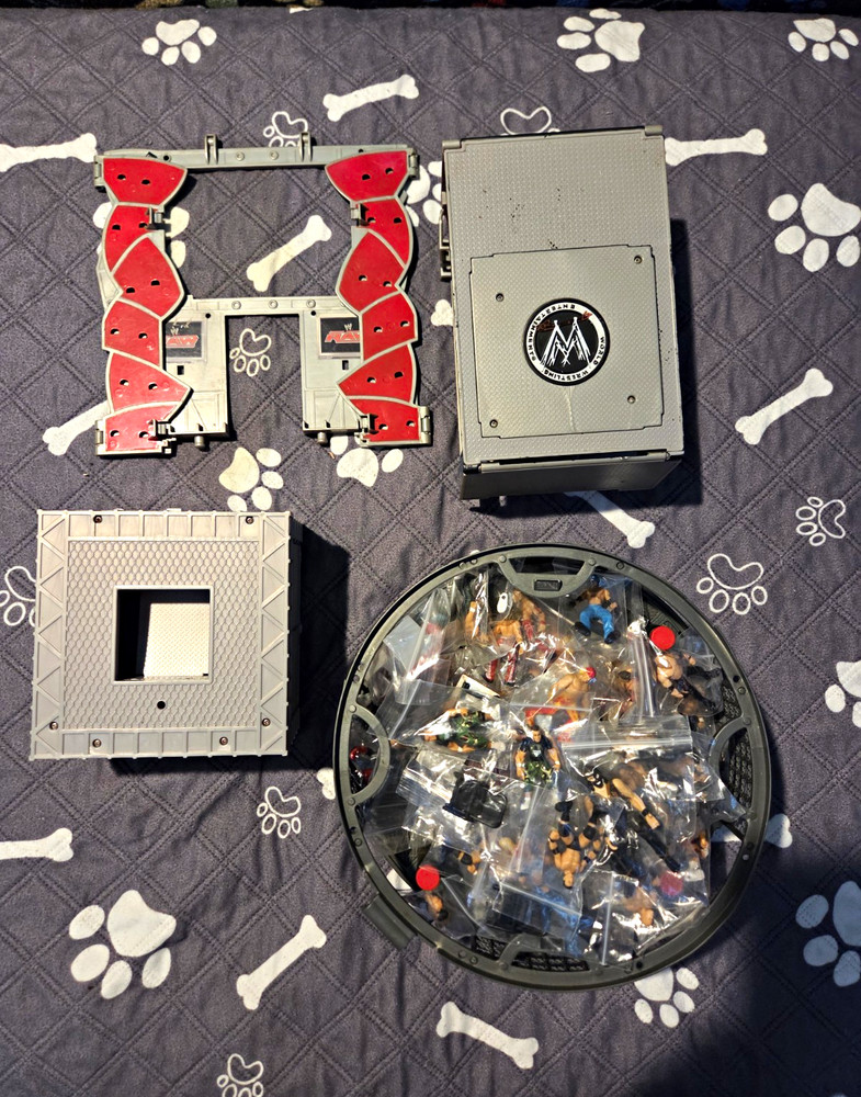 WWE Jakks Pacific Micro Aggression Lot 3 incomplete Sets Accessories 35 Figures