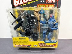 GI Joe vs Cobra SNAKE EYES VS COBRA COMMANDER 3.75″ Action Figure Set 2 Pack