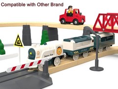 Battery Powered Train Set for Railway System, Electric Train Toys for Wooden …