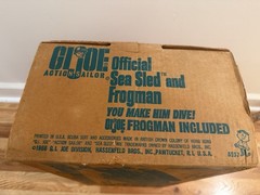 GI Joe 1966 Sea Sled & Frogman With Accessories, Cave & Box As Is Untested